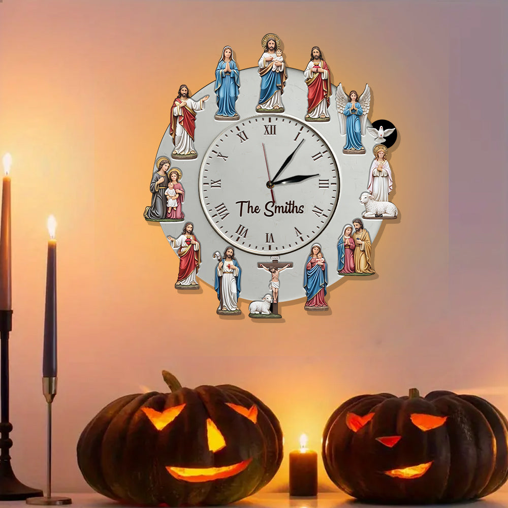 Timeless Faith - Personalized Christian LED Light Wall Clock