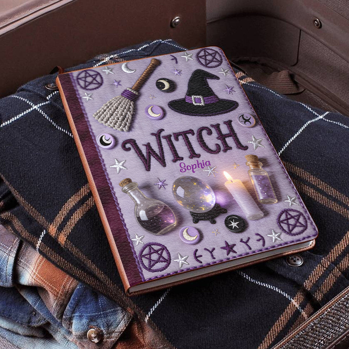 Magische Hexe – Personalisiertes Hexen-Lederjournal