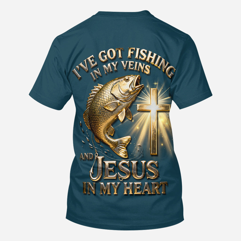 I've Got Fishing In My Veins - Personalized Fishing All Over Shirt