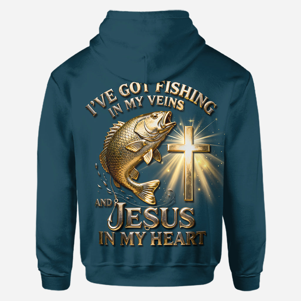 I've Got Fishing In My Veins - Personalized Fishing All Over Shirt