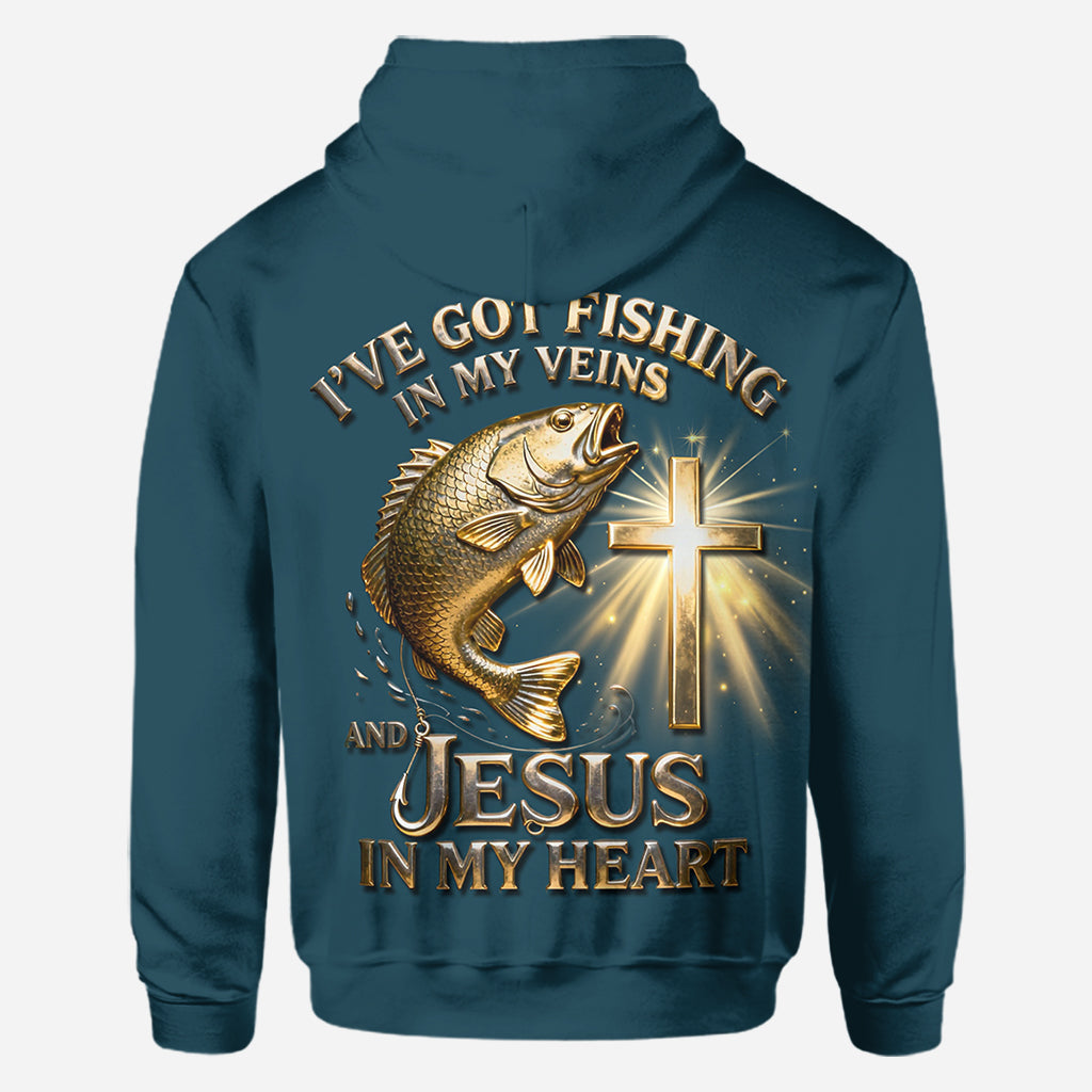 I've Got Fishing In My Veins - Personalized Fishing All Over Shirt