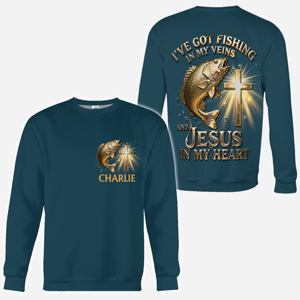 I've Got Fishing In My Veins - Personalized Fishing All Over Shirt