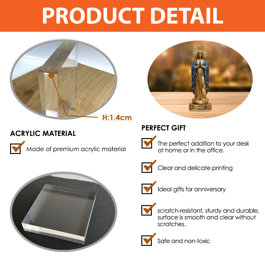 Mother Maria - Personalized Christian Custom Shaped Acrylic Plaque