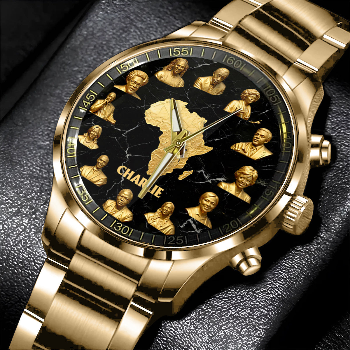 Celebrate Black History Month - Personalized African American Hand Watch