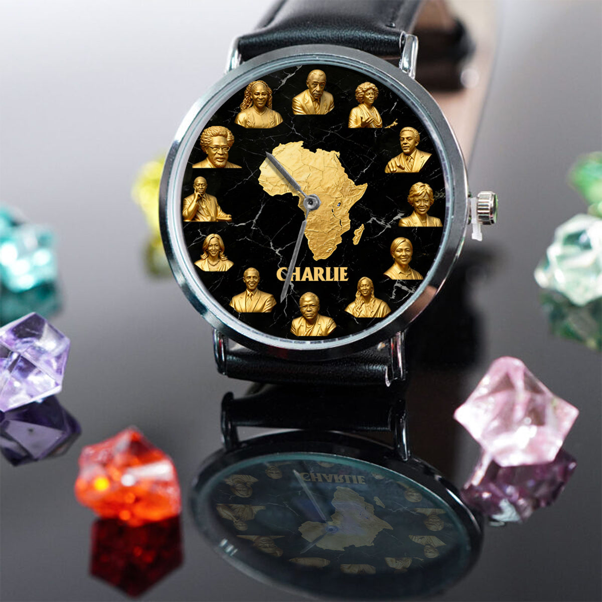 Celebrate Black History Month - Personalized African American Hand Watch