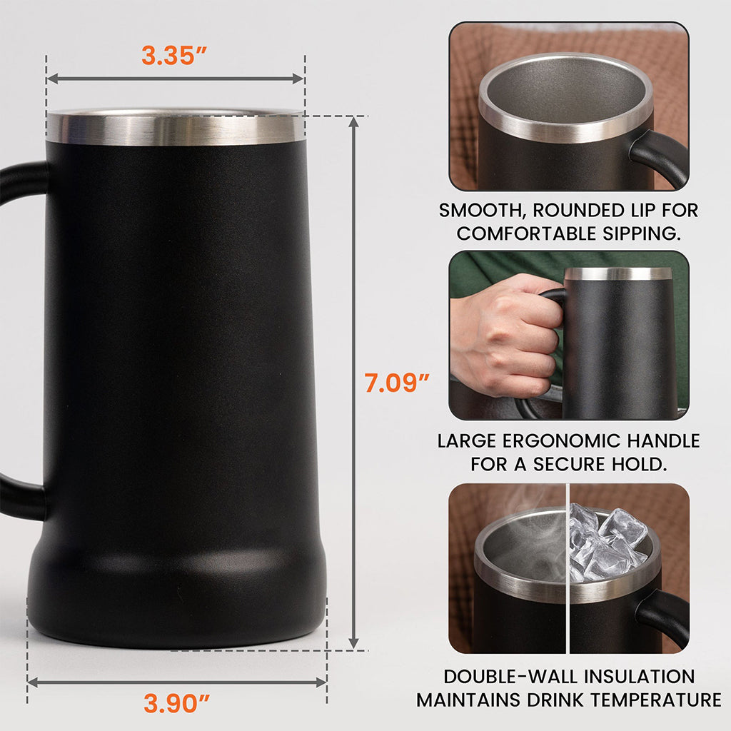 Chopine à bière personnalisée à partir de n'importe quelle photo - Chope de fermier personnalisée