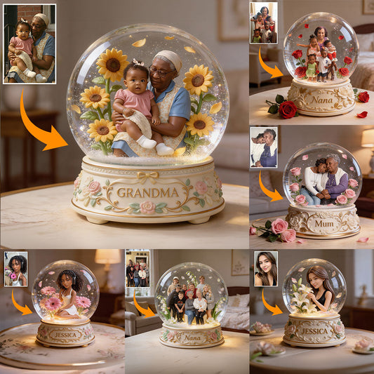 Plaque acrylique personnalisée à partir de n'importe quelle photo, cadeau pour elle, maman, grand-mère... - Plaque acrylique personnalisée « Grand-mère » en forme de pièce