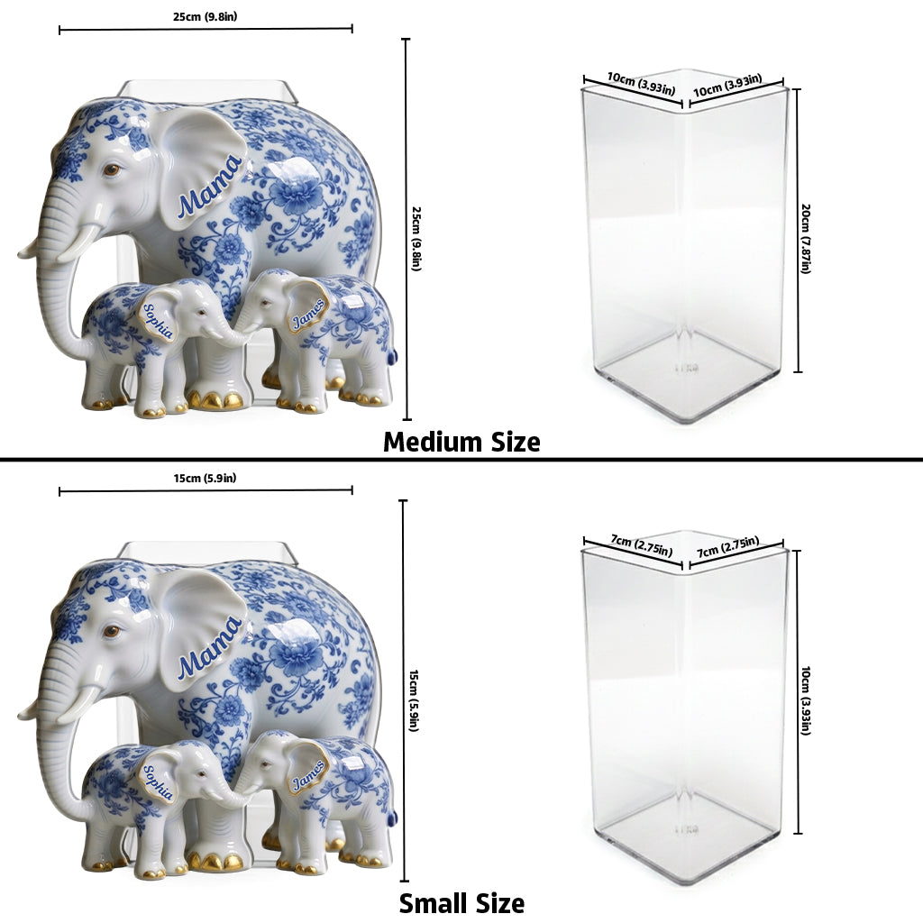 Mama Elephant - Personalisierter Mutter Acryltopf