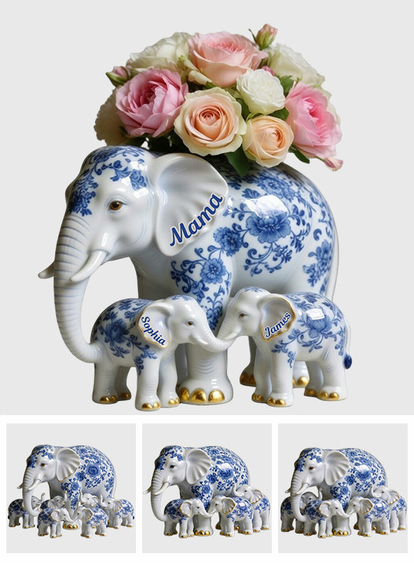 Mama Elephant - Personalisierter Mutter Acryltopf
