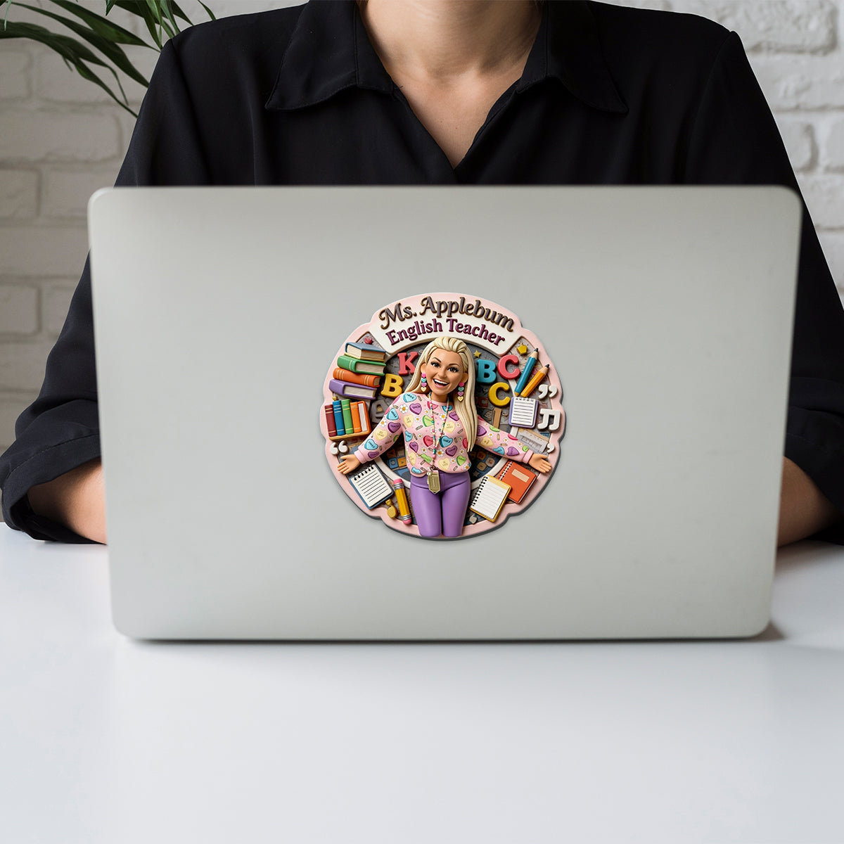 Teacher Pennant Magnet, Custom From Any Photo - Personalized Teacher Magnet