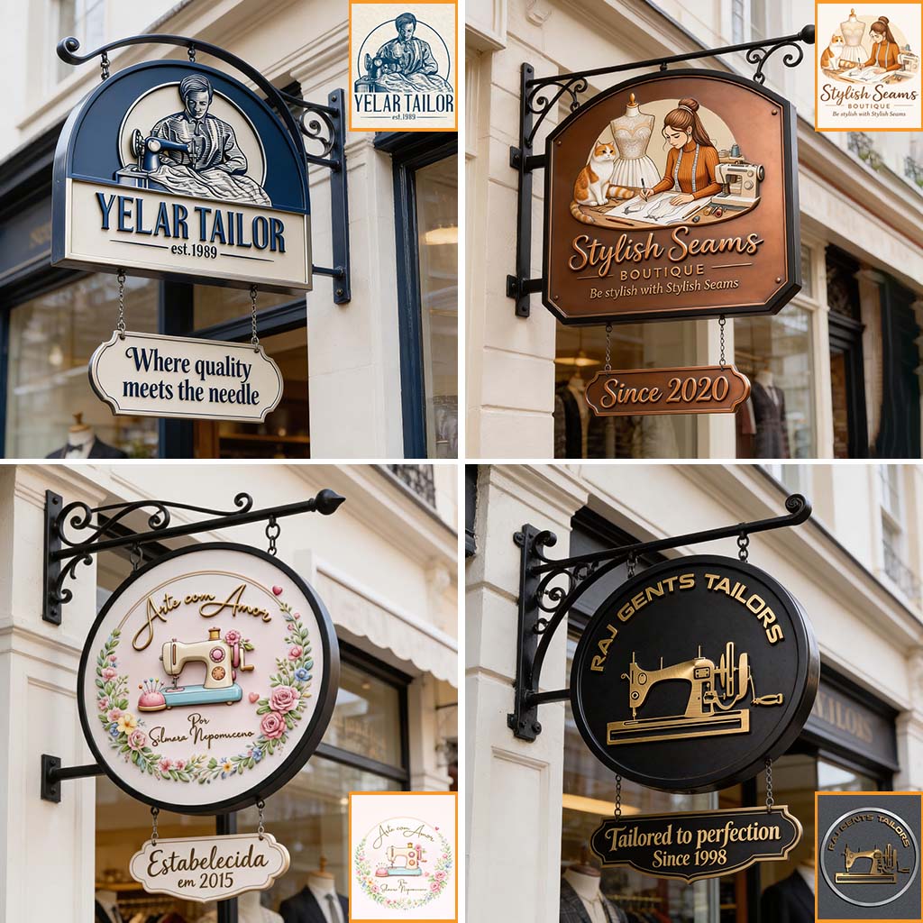 Your Sewing Room Logo - Personalized Sewing Wooden Wall Mount Sign