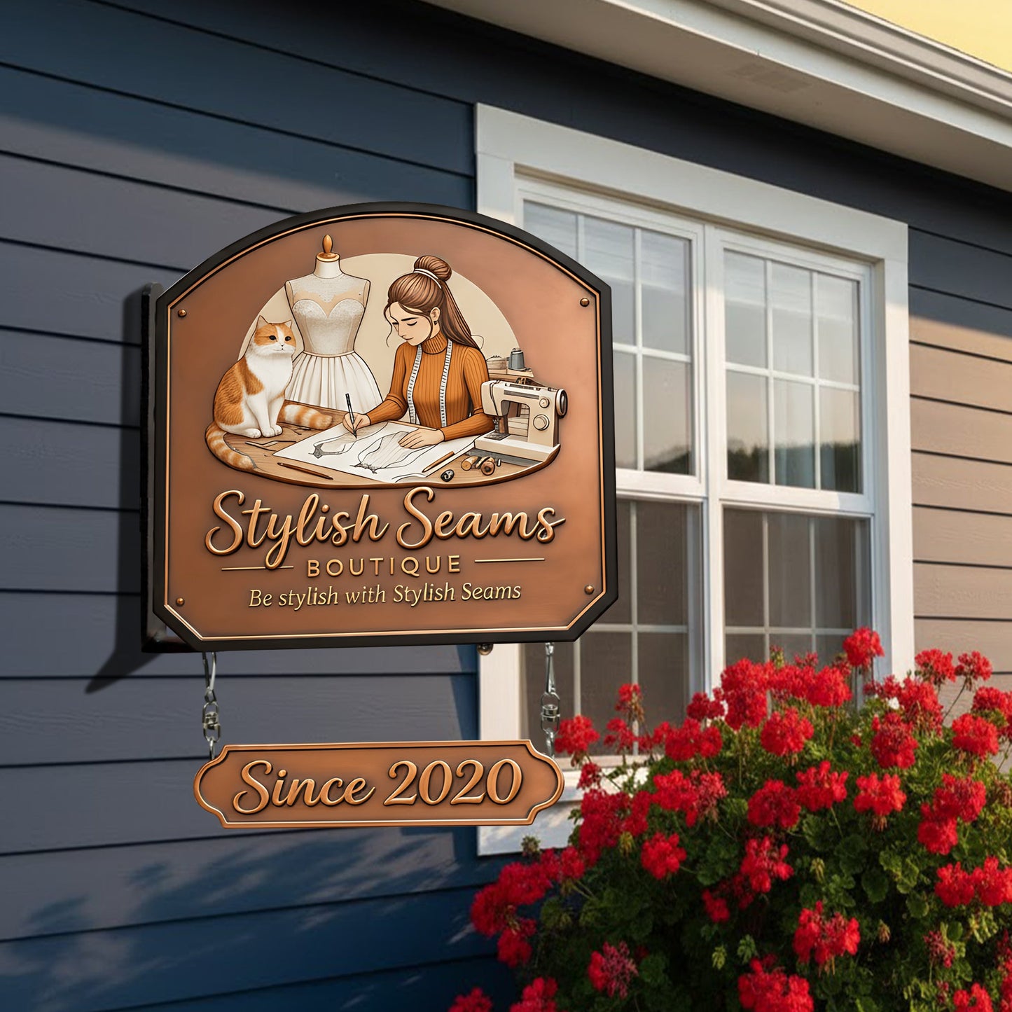 Your Sewing Room Logo - Personalized Sewing Wooden Wall Mount Sign