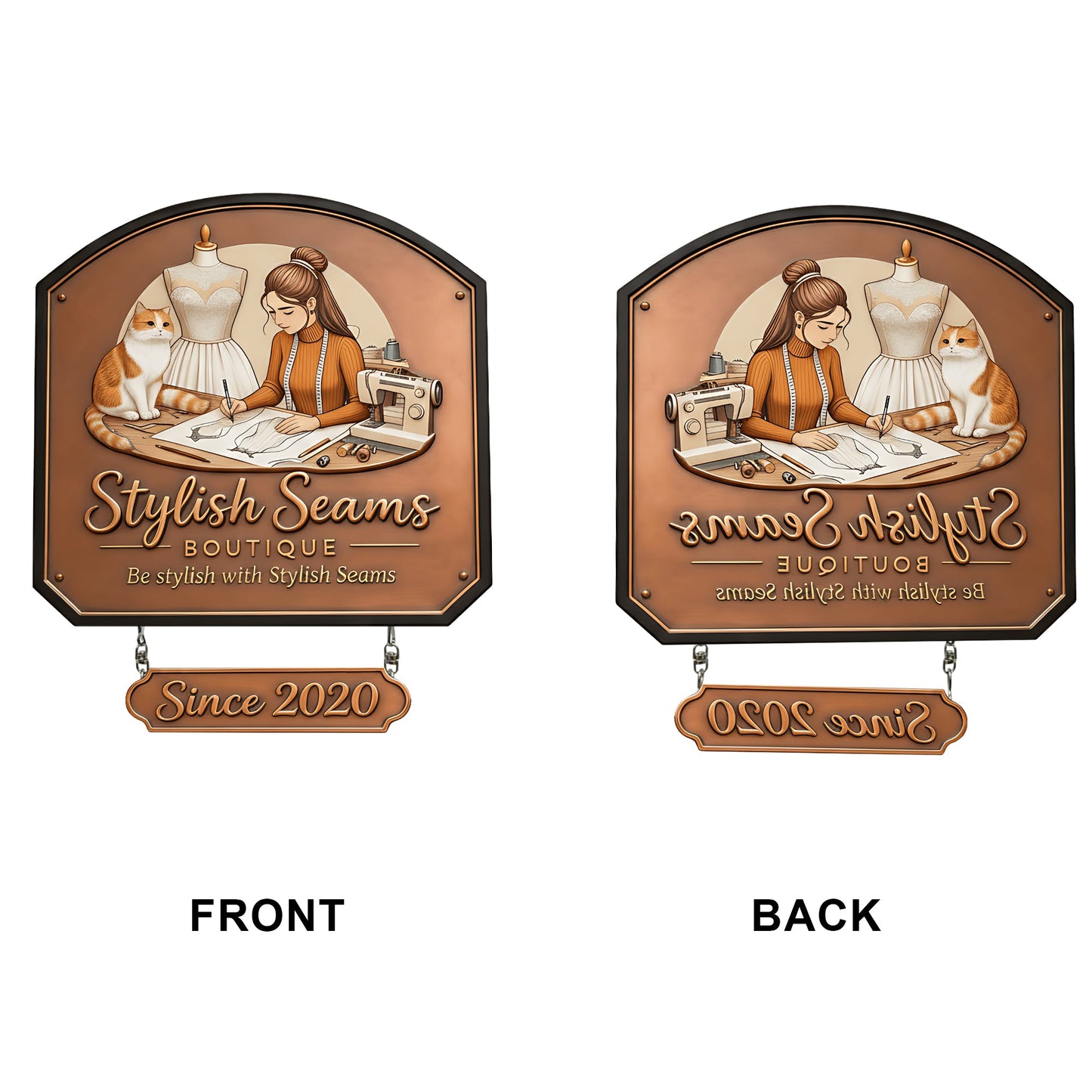 Your Sewing Room Logo - Personalized Sewing Wooden Wall Mount Sign