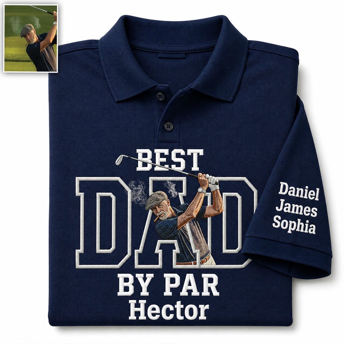 Bester Papa - Personalisierte Herren Polo-Shirt