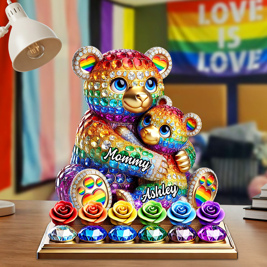 Mama Bear - Personalized LGBT Support Custom Shaped Acrylic Plaque