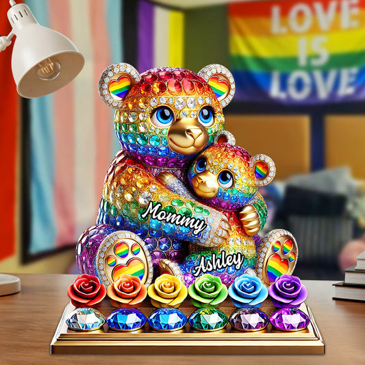 Mama Bear - Personalized LGBT Support Custom Shaped Acrylic Plaque
