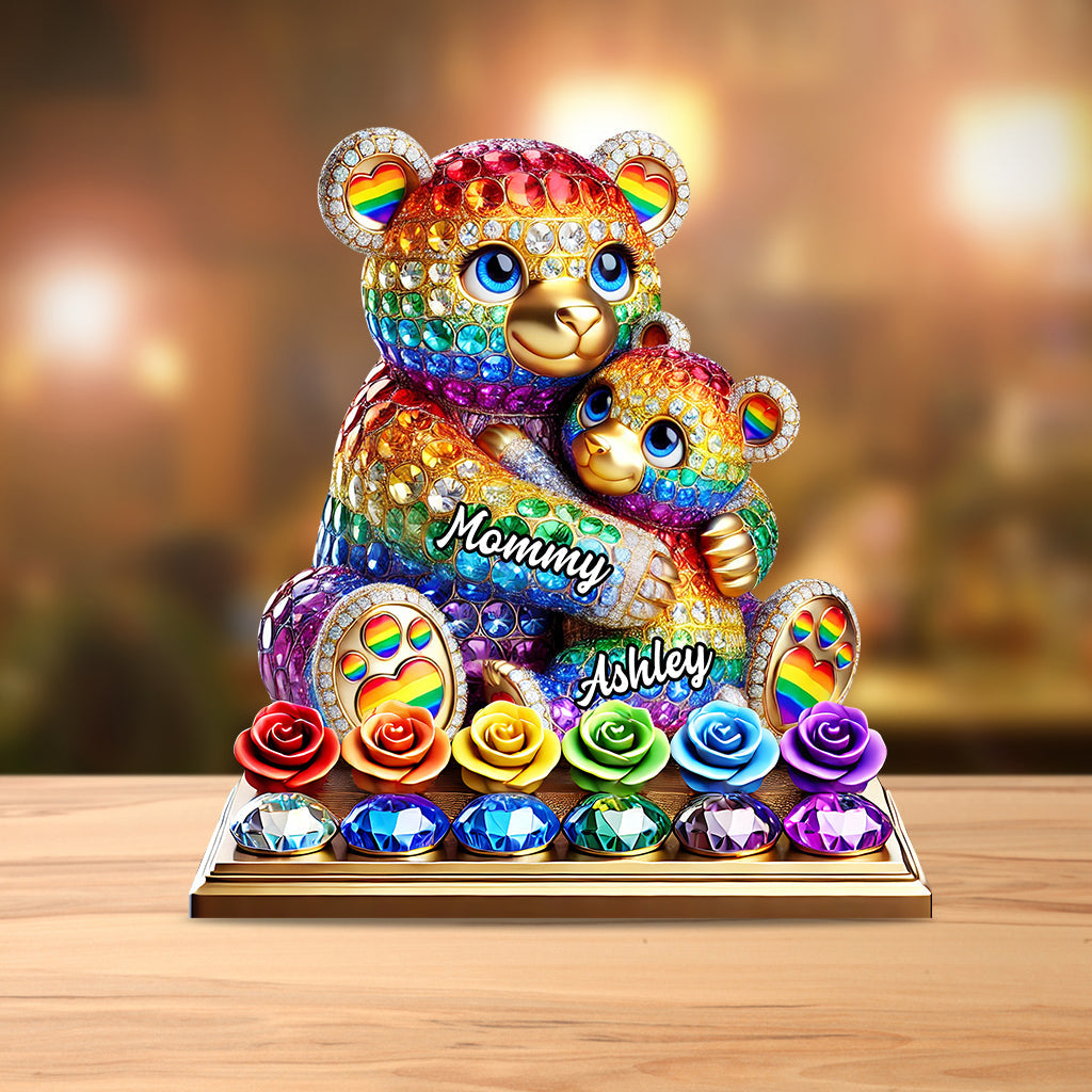 Mama Bear - Personalized LGBT Support Custom Shaped Acrylic Plaque