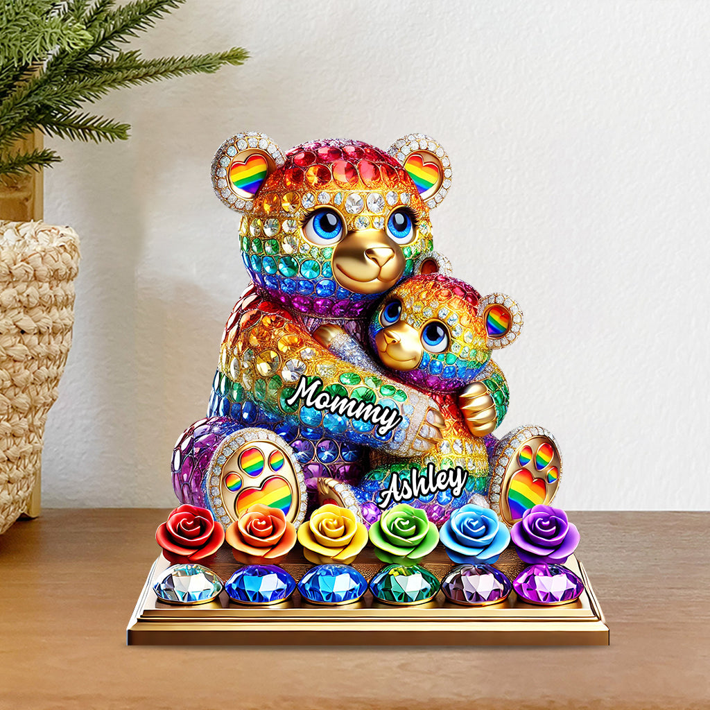 Mama Bear - Personalized LGBT Support Custom Shaped Acrylic Plaque