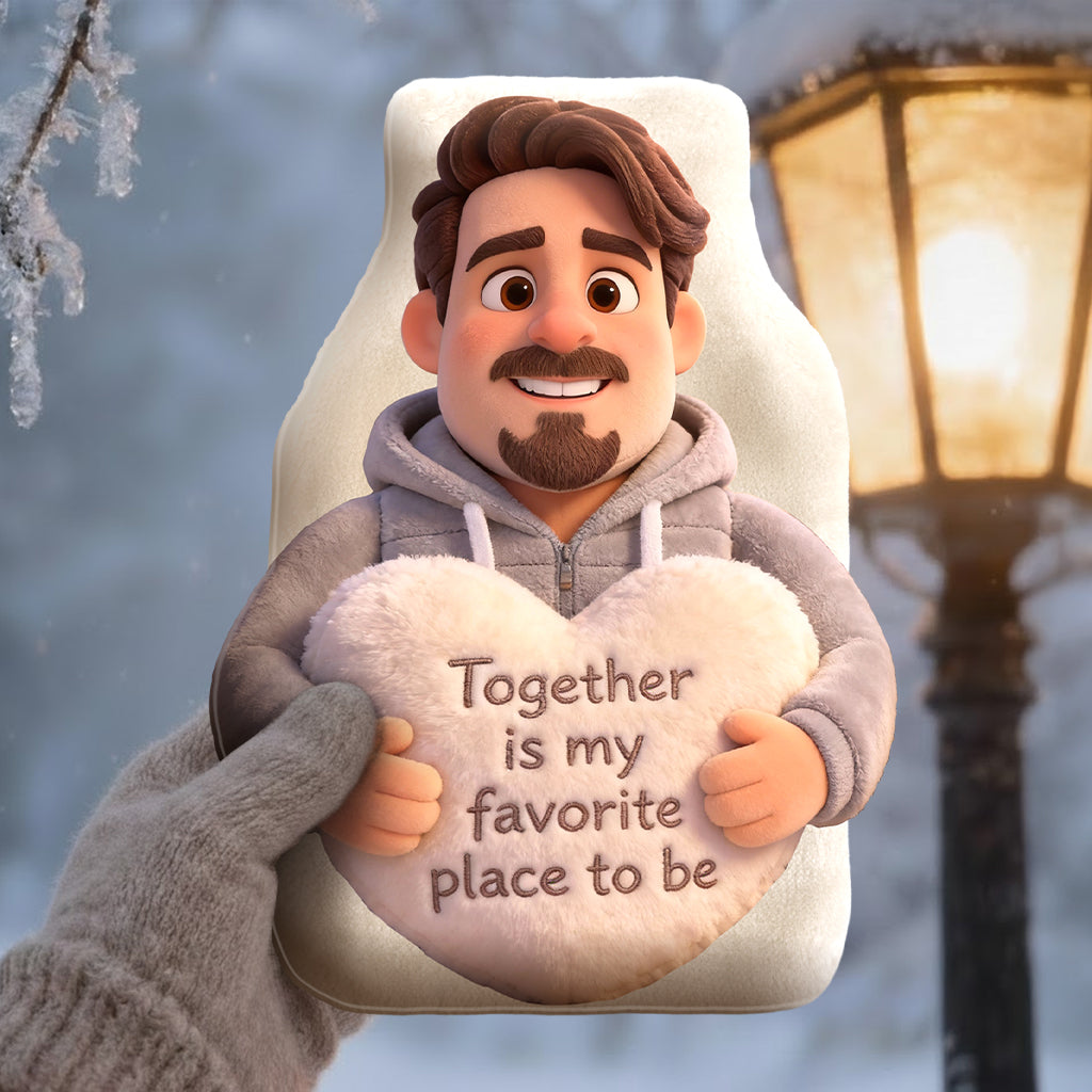 Custom Any Photo - Personalized Couple Hot Water Bottle With Cover