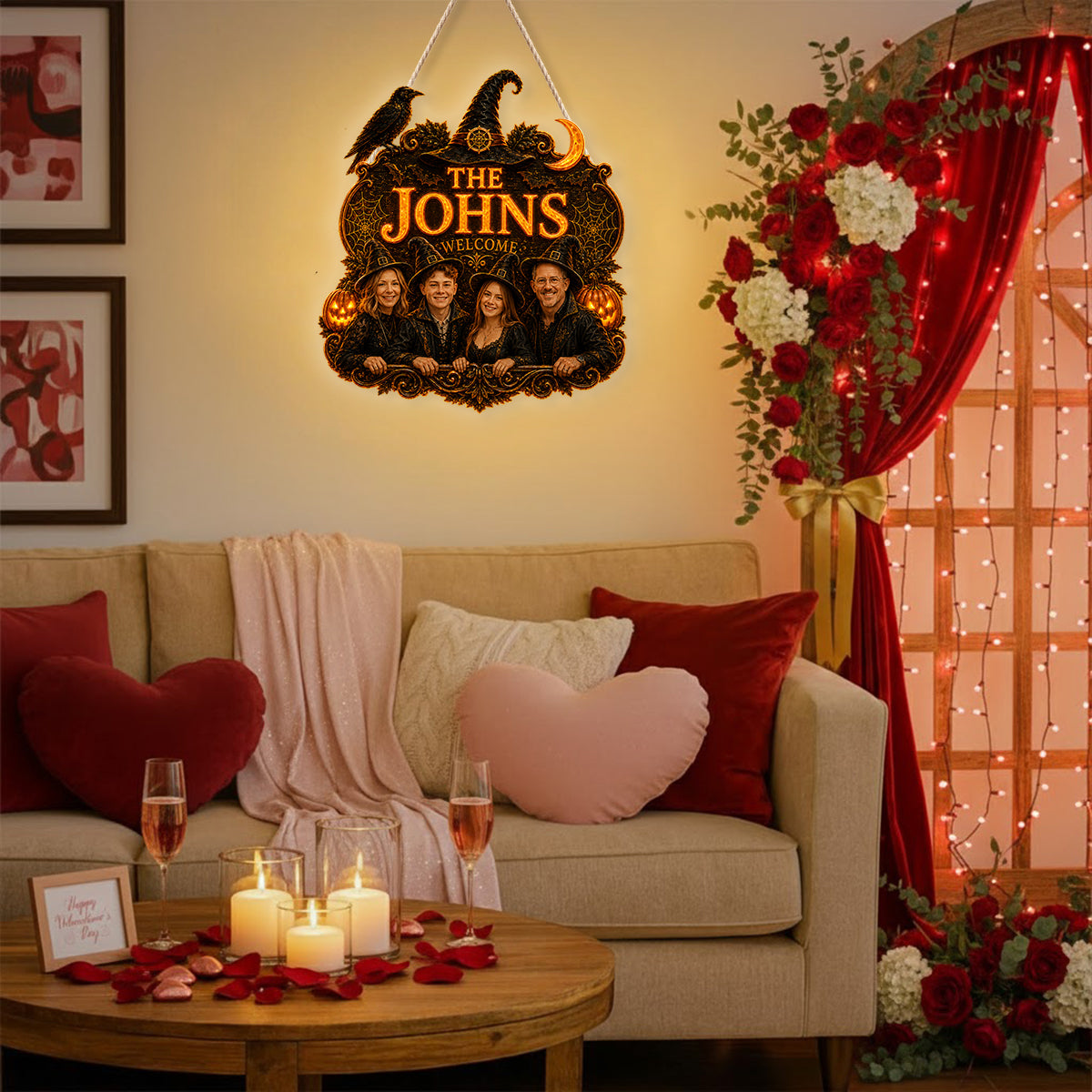 Halloween Decor - Personalized Family LED Light Acrylic Sign