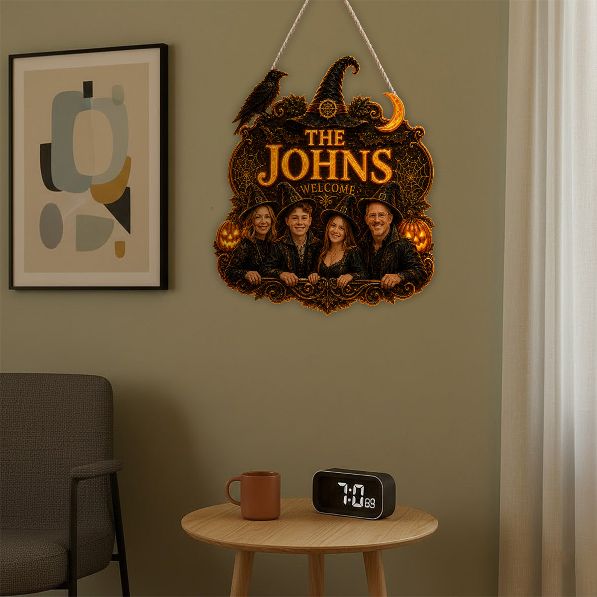 Halloween Decor - Personalized Family LED Light Acrylic Sign