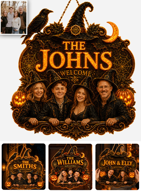 Halloween Decor - Personalized Family LED Light Acrylic Sign