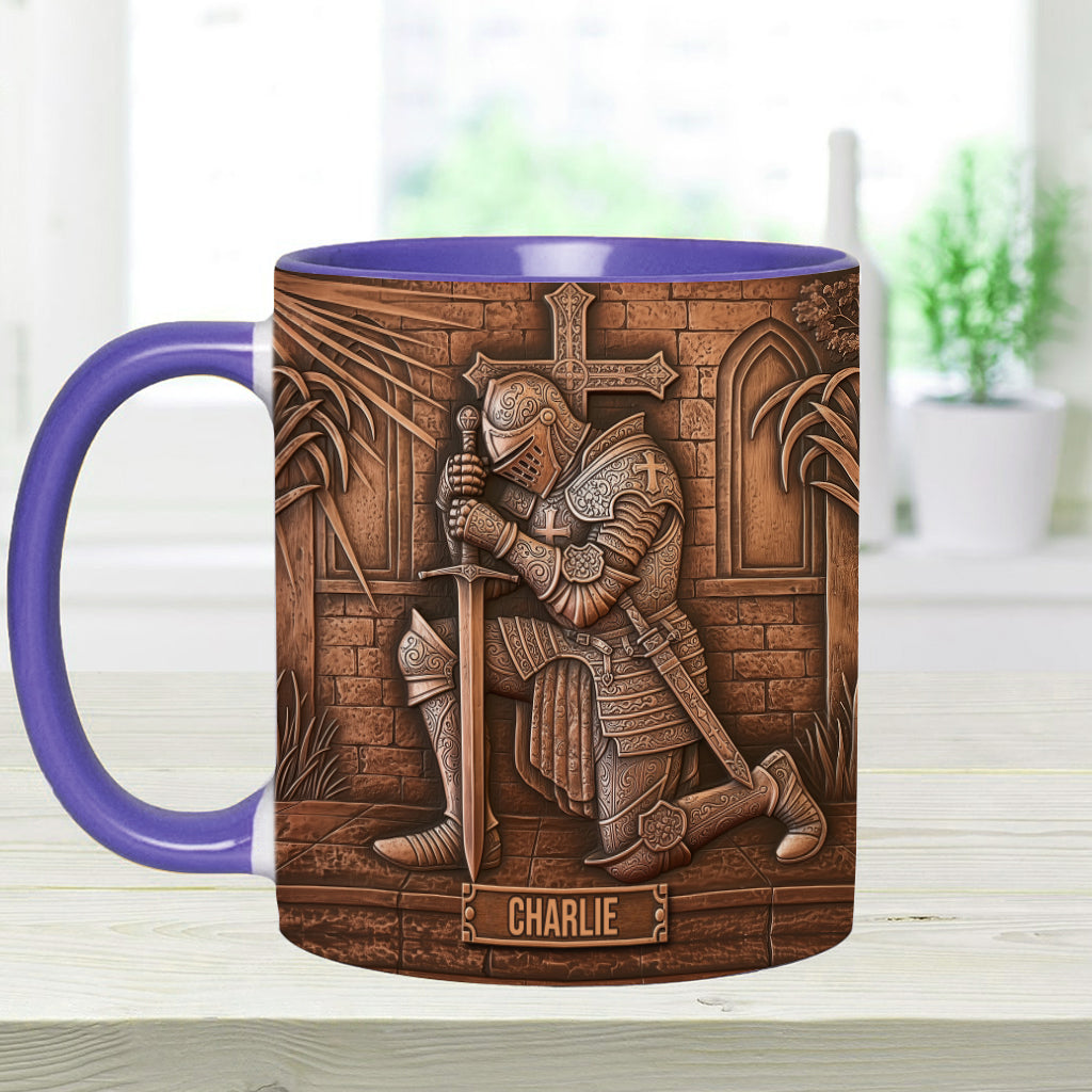 Knight Of God - Personalized Christian Accent Mug