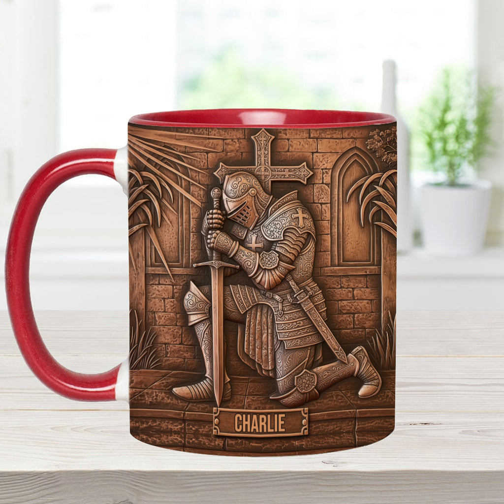 Knight Of God - Personalized Christian Accent Mug