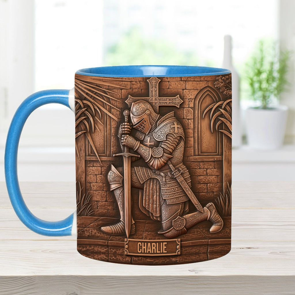 Knight Of God - Personalized Christian Accent Mug
