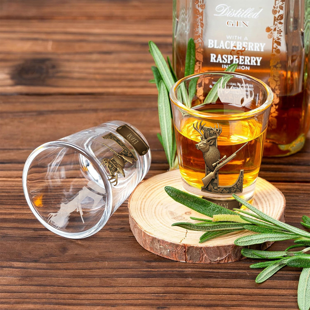 Love Hunting - Personalized Hunting Shot Glasses Set