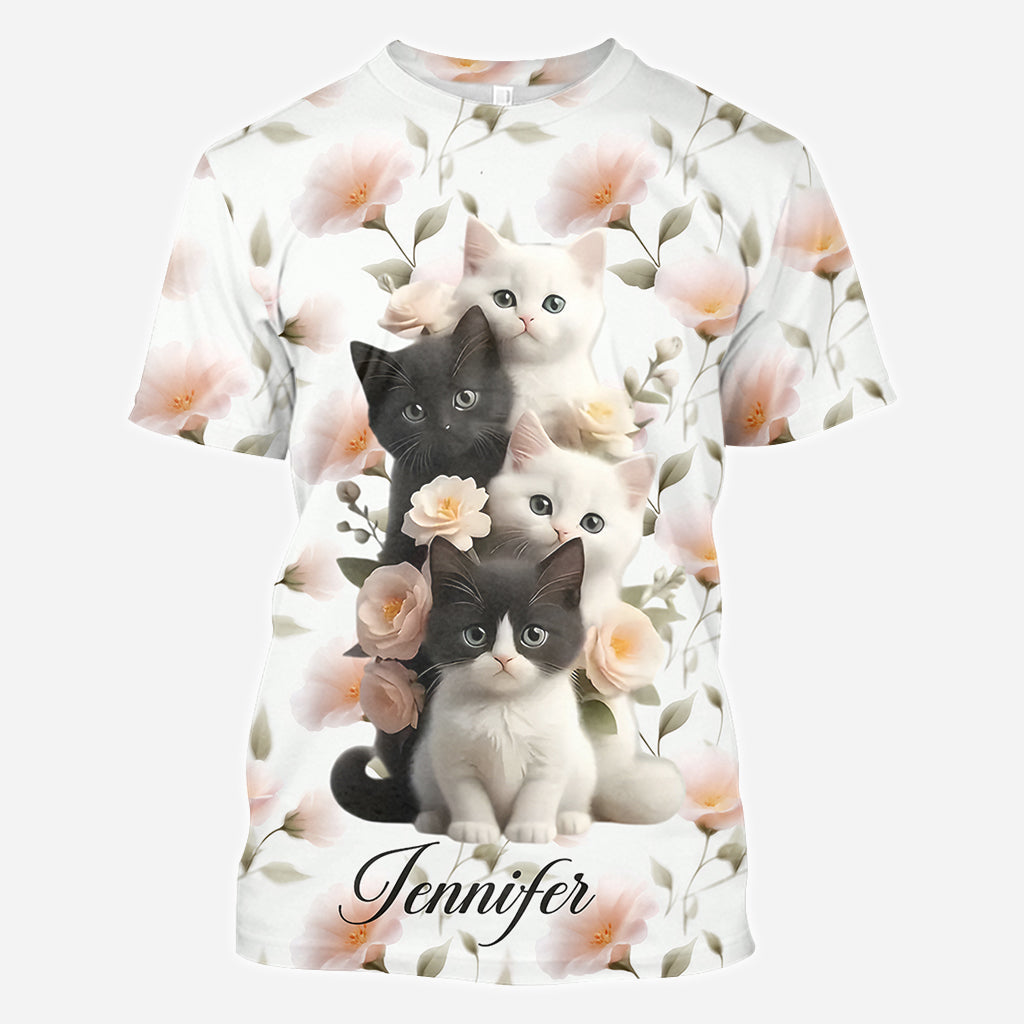 Cute Kittens - Personalized Cat All Over Shirt