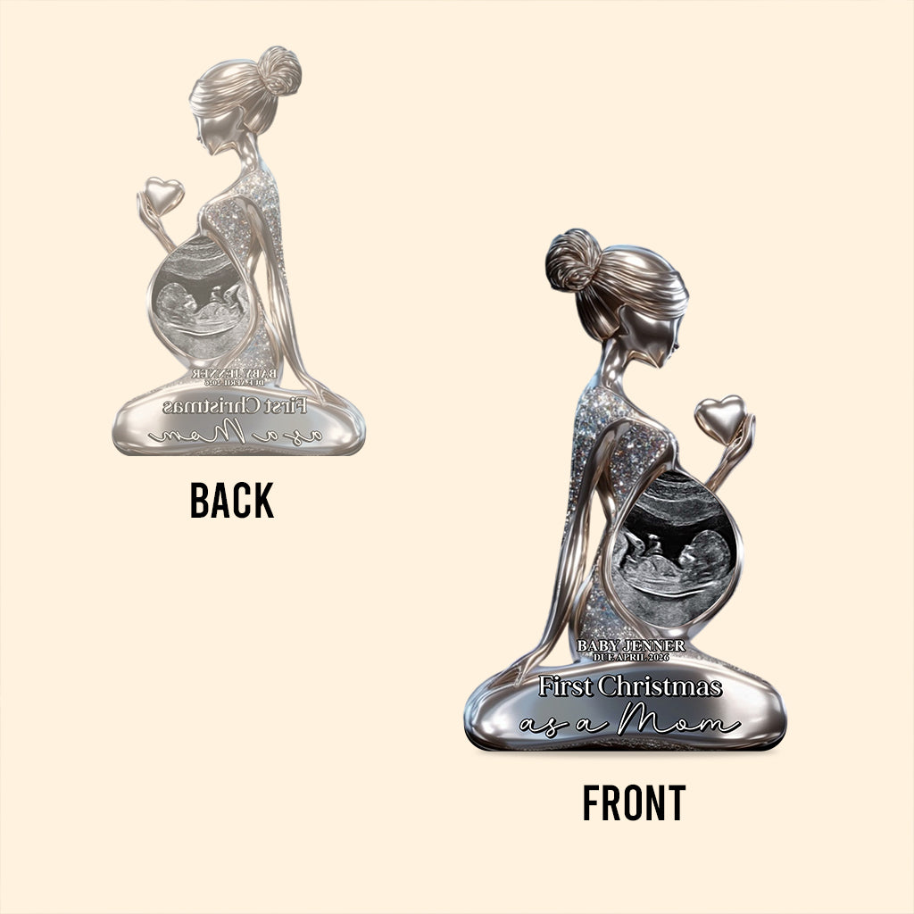 Pregnant Mom Baby Bump's First - Personalized Pregnancy Custom Shaped Acrylic Plaque