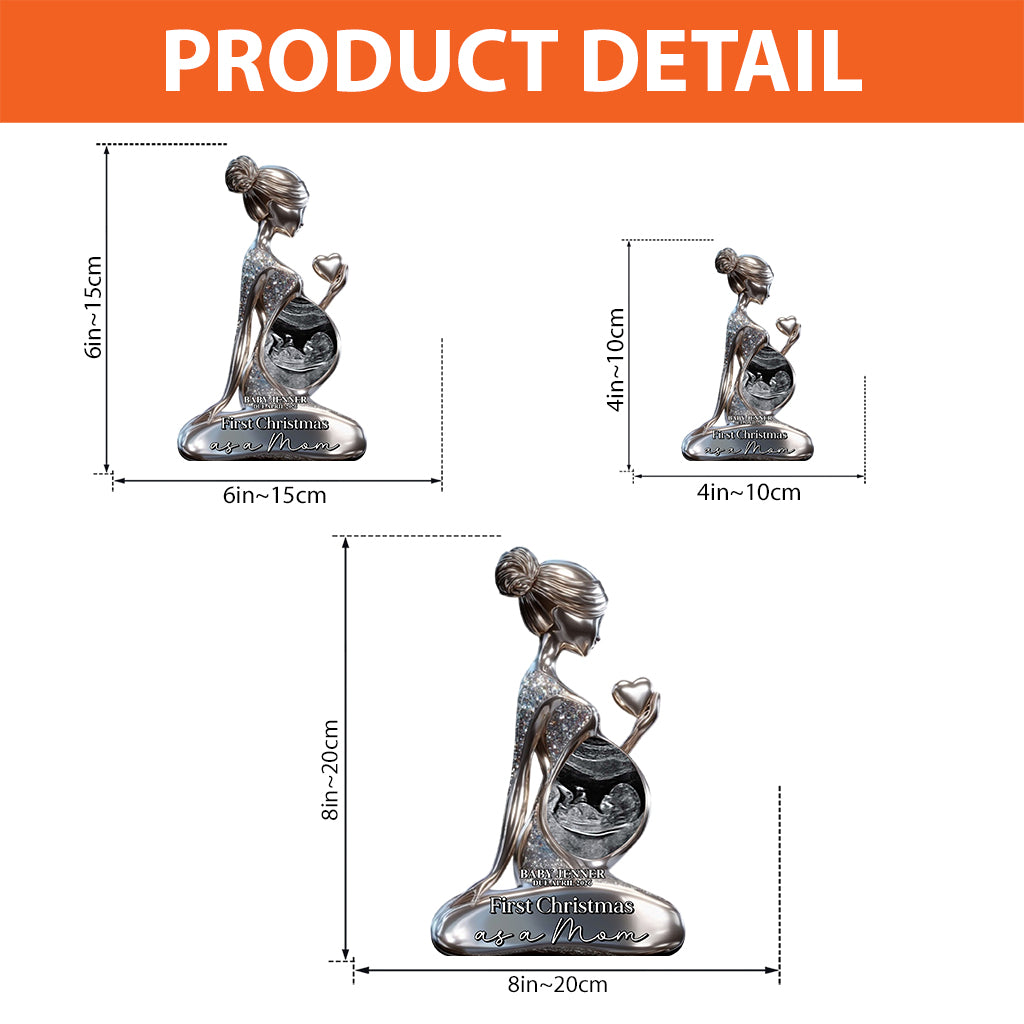 Pregnant Mom Baby Bump's First - Personalized Pregnancy Custom Shaped Acrylic Plaque