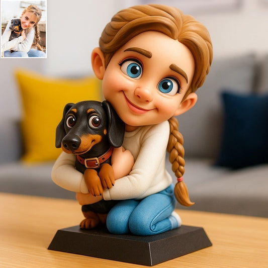 Meaningful Gift For Dog Lovers Cartoonish Style - Personalized Dog Custom Shaped Acrylic Plaque