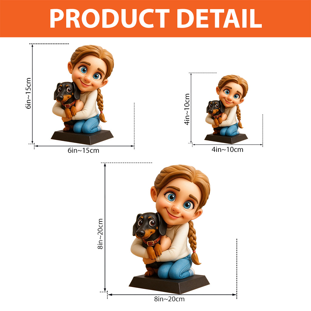 Meaningful Gift For Dog Lovers Cartoonish Style - Personalized Dog Custom Shaped Acrylic Plaque