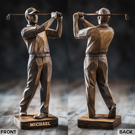 Bester Golfer nach Par - Personalisierte, individuell geformte Golf-Holzplakette