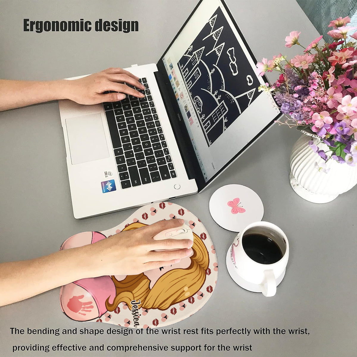 Funny Naughty Couple - Personalized Couple 3D Mouse Pad