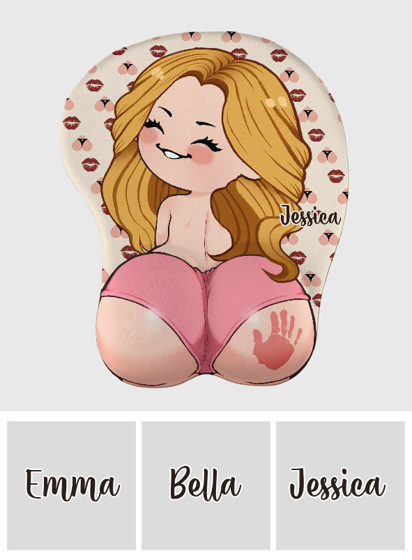 Funny Naughty Couple - Personalized Couple 3D Mouse Pad