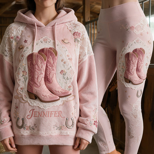 Jolies Cowgirls - Sweat à Capuche et Leggings Personnalisés