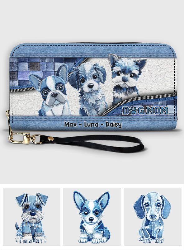 Cute Dogs - Personalized Dog Leather Long Wallet
