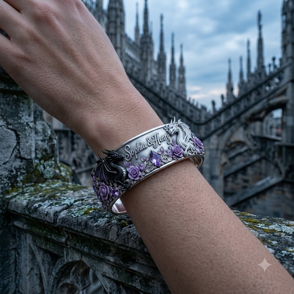 Vous & Moi, Nous Avons Ça - Bracelet Personnalisé en Forme de Dragon