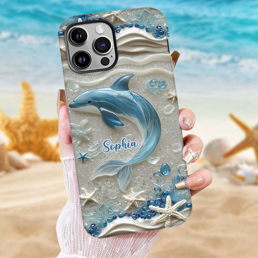 Coque de téléphone personnalisée « Dauphins » avec motif dauphin