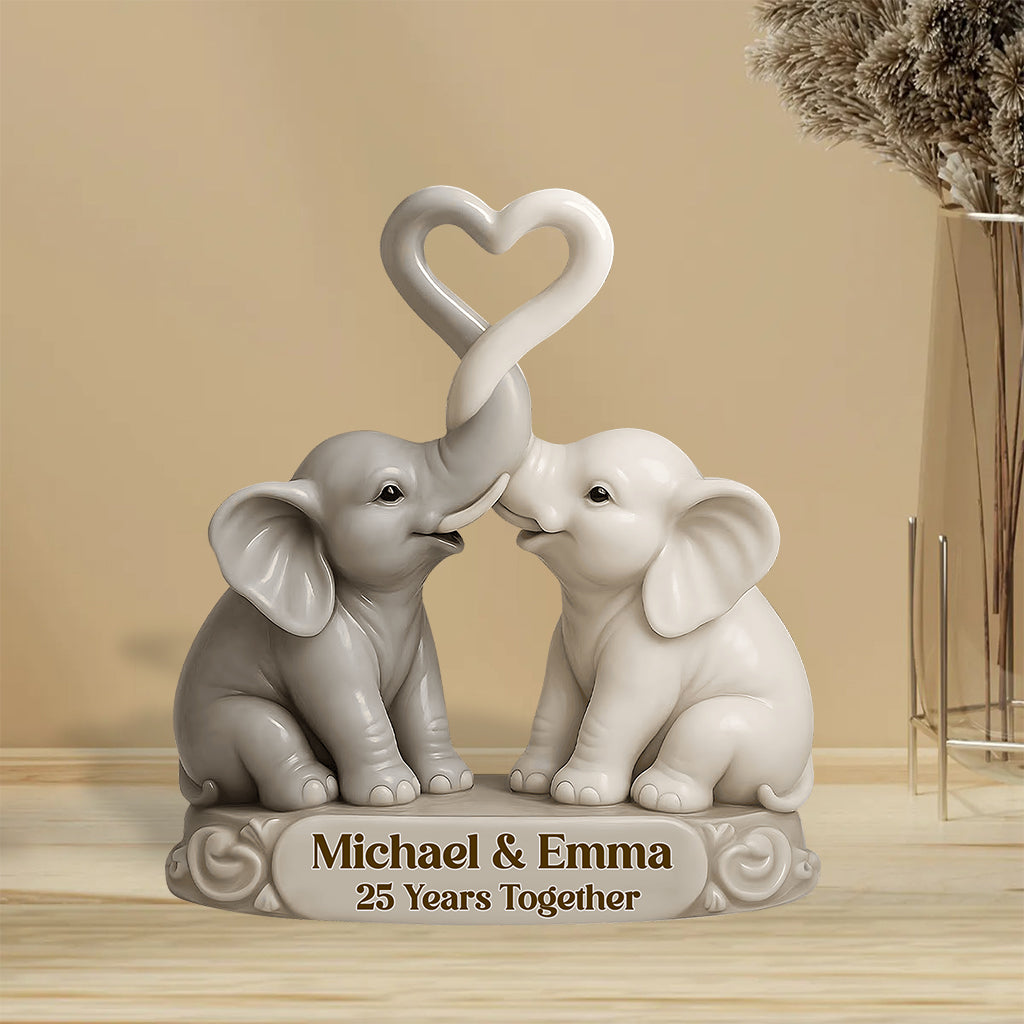 Entwined Trunks Eternal Love - Personalized Couple Custom Shaped Acrylic Plaque