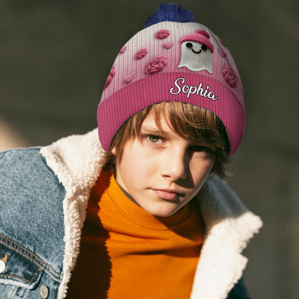 Faith Hope Love - Personalized Breast Cancer Awareness Beanie Hat