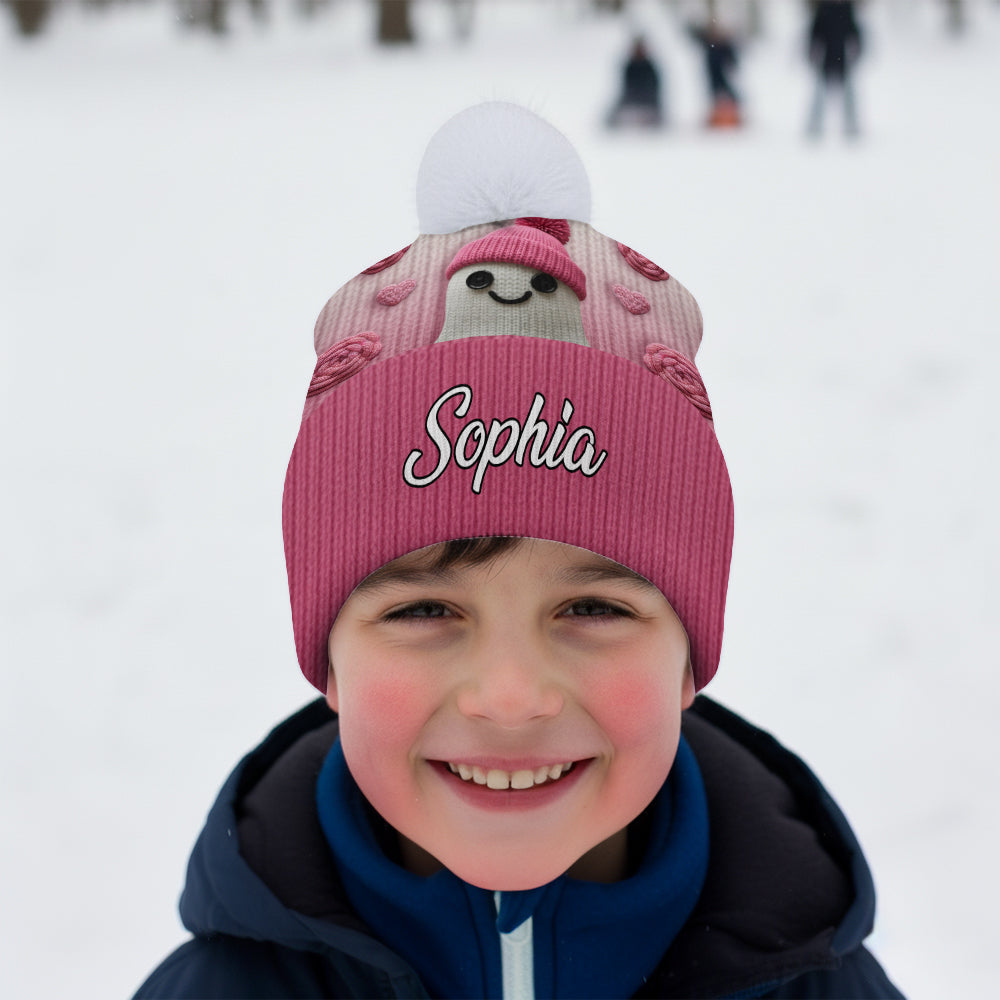 Faith Hope Love - Personalized Breast Cancer Awareness Beanie Hat