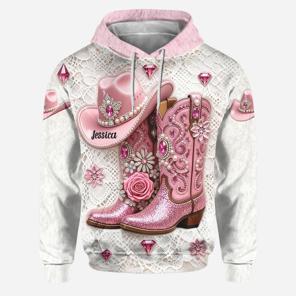 Starke Cowgirl – Personalisierter Cowgirl-Hoodie und Leggings