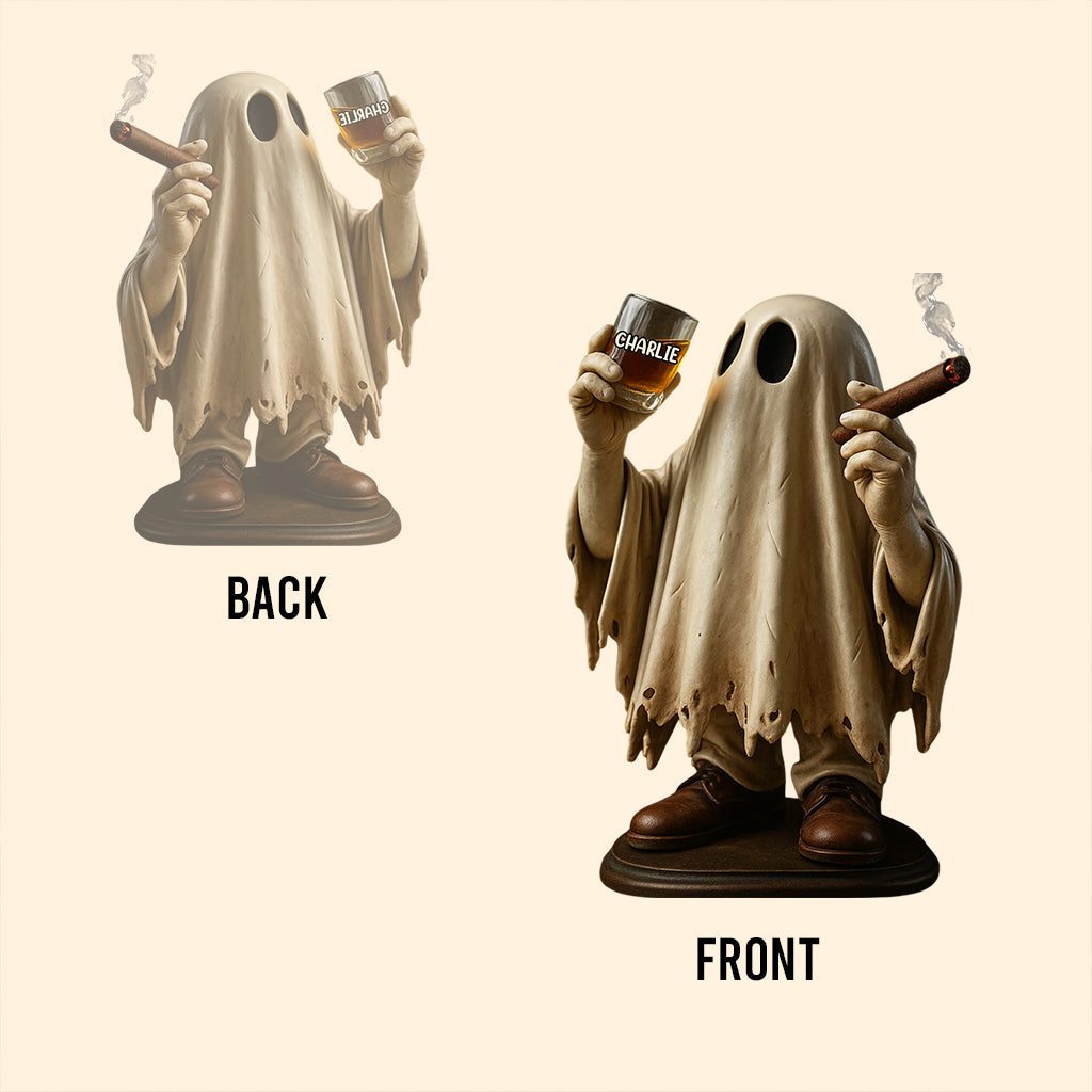 Spooky Whiskey and Cigar Lover - Personalized Whisky Custom Shaped Acrylic Plaque