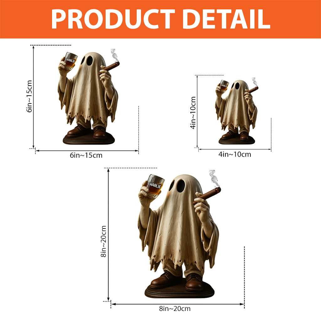 Spooky Whiskey and Cigar Lover - Personalized Whisky Custom Shaped Acrylic Plaque