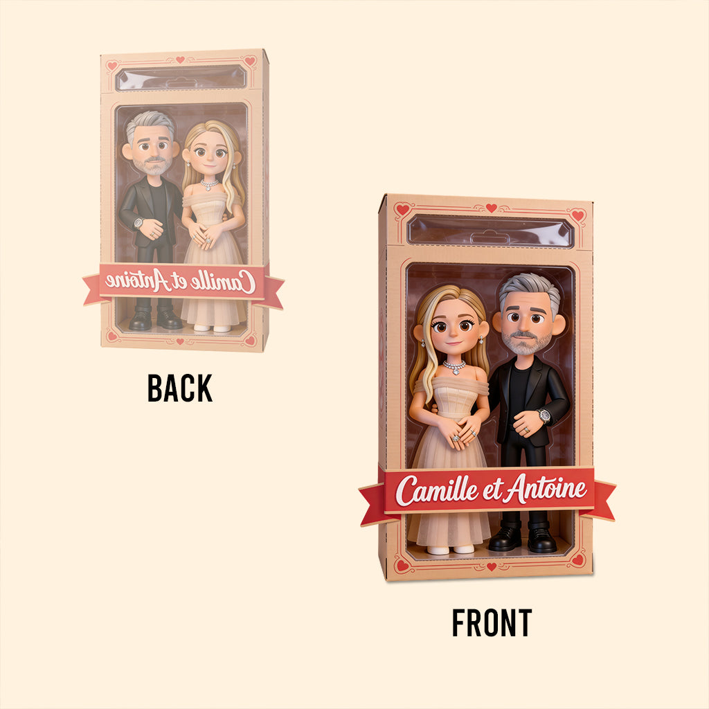 Je t'aime – Personalisierte Acryltafel für ein Paar in persönlicher Form