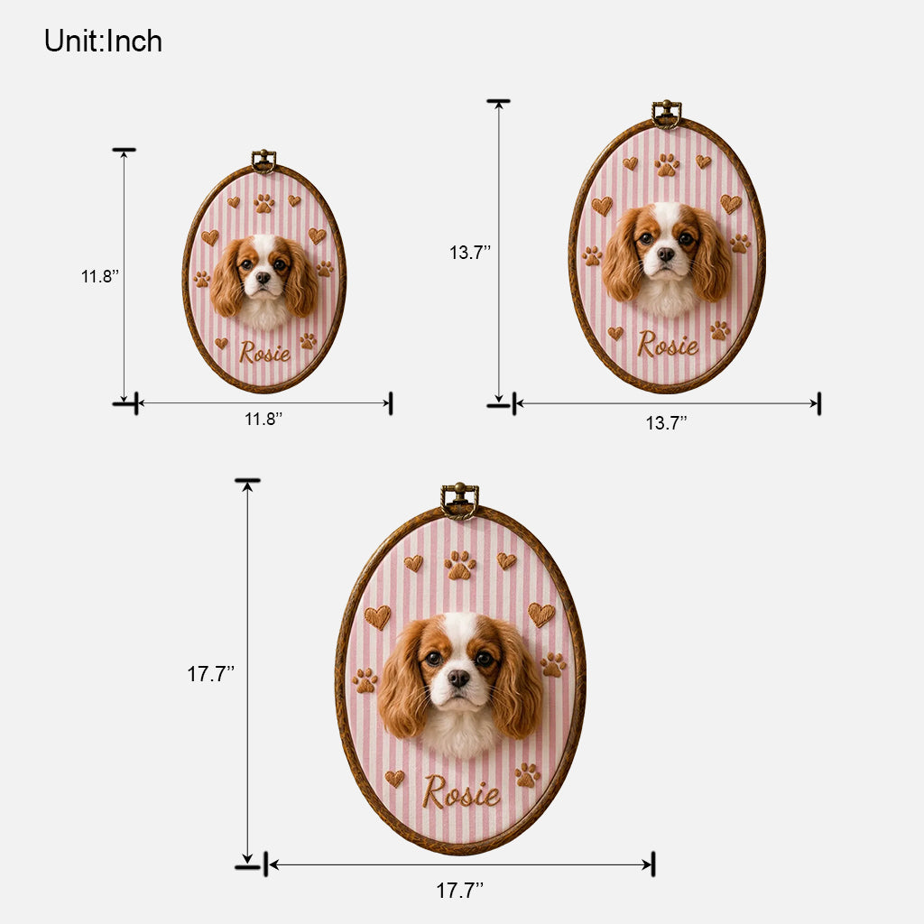 Beautiful Pet Portrait - Personalized Dog Custom Shaped Wood Sign